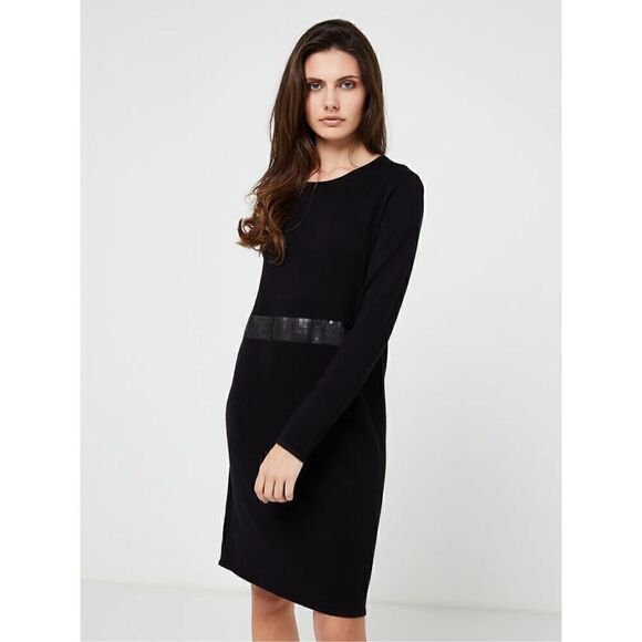 Lauren Ralph Lauren Dresses & Skirts - Lauren Ralph Lauren Women’s Size 16 Long Sleeve Dress Black Faux Leather Waist